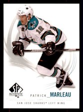 2009-10 SP Authentic #52 Patrick Marleau San Jose Sharks