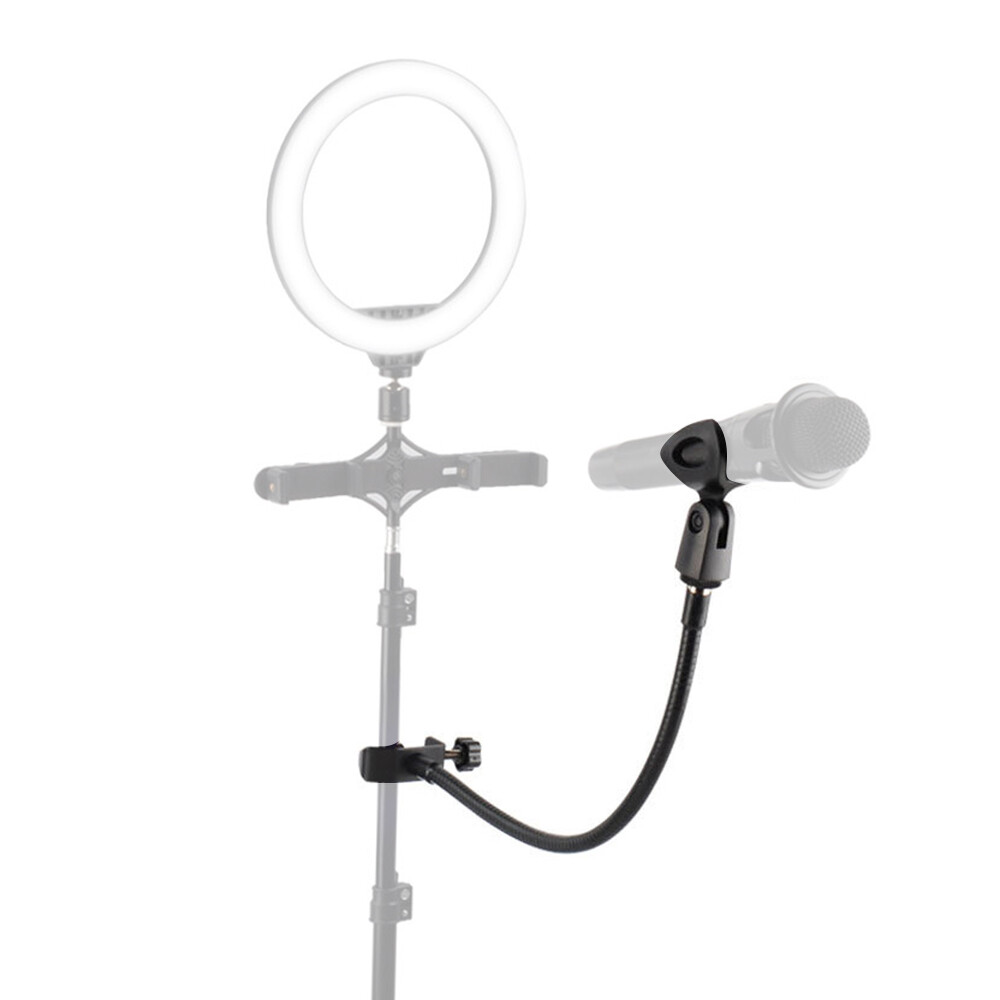 Microphone Stand,Flexible Gooseneck Desktop Mic Stands Holder & Desk Clamp-image