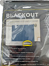 Eclipse Blackout Darrell Grey Solid 37 "W x 84" L Curtain Rod Pocket Easy Clean