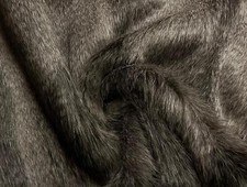 Super Luxus Kunstfell Stoff Material - Gestreift Wolf