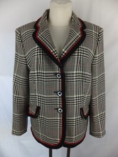 BARBARA KESSELS Blazer mit Wolle und Kaschmir - 48 - creme schwarz rot - TOP