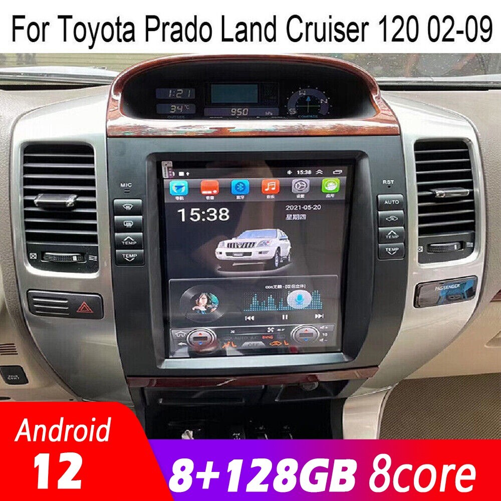 Radio Android 12 Para Toyota Land Cruiser Prado 10 Pulgadas GPS Carplay + 32GB ROM