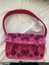 Staud Tommy Bag Pink Beaded Bag Blossom Garden Party - No Tags, Small Defects