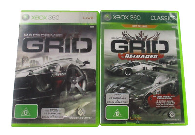 Racedriver Grid + Racedriver Grid Reloaded XBOX 360 G PAL R4 Codemasters Tested