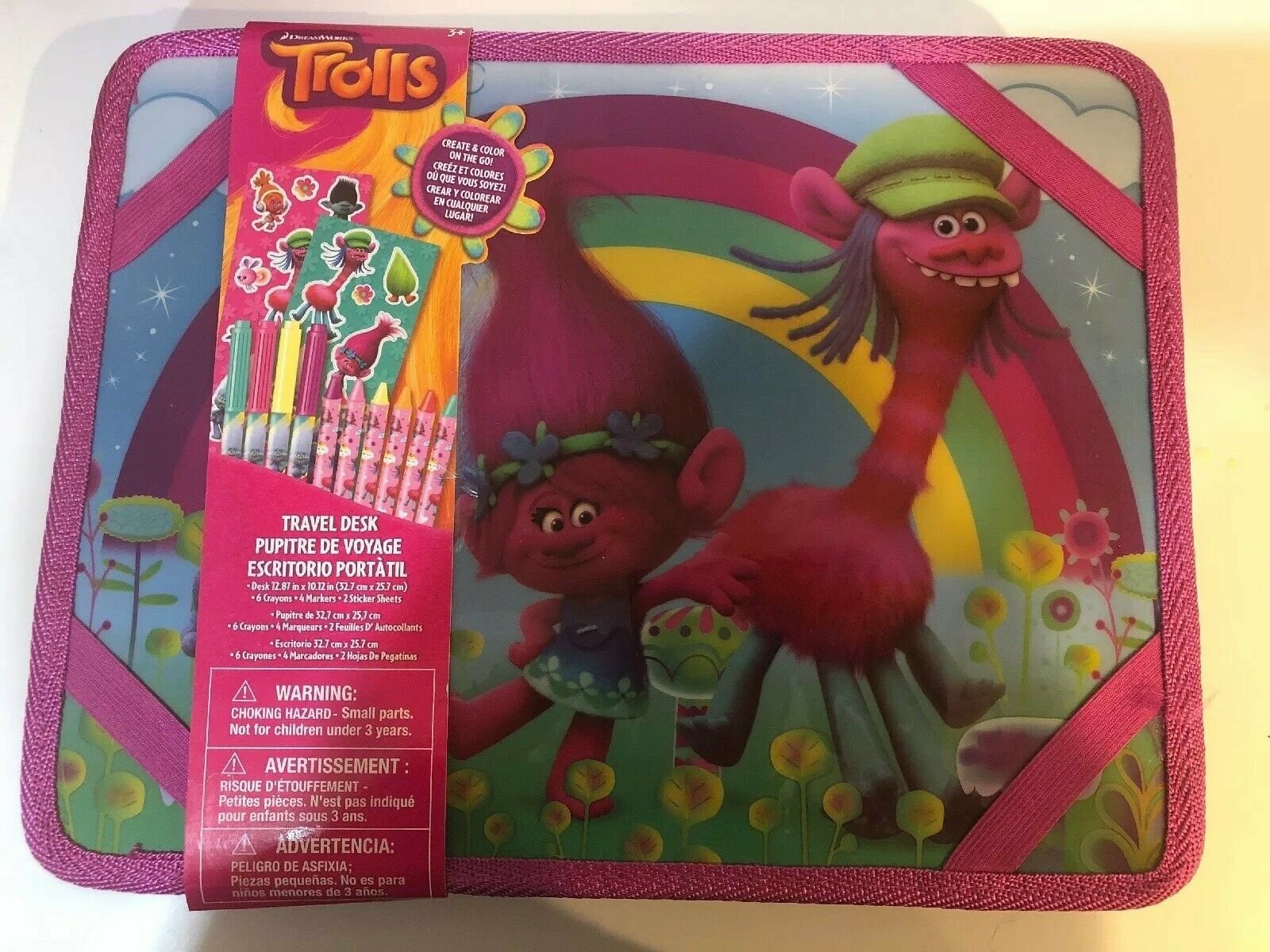 trolls travel art easel