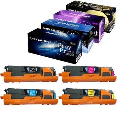4PK HP Q3960A 3960A Toner Cartridge Laser Jet 2550Ln 2550n 2820 Printer 1xBCYM