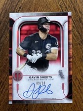 Gavin Sheets 2022 Topps Tribute Red On Card Auto 09/10 SSP Chicago White Sox