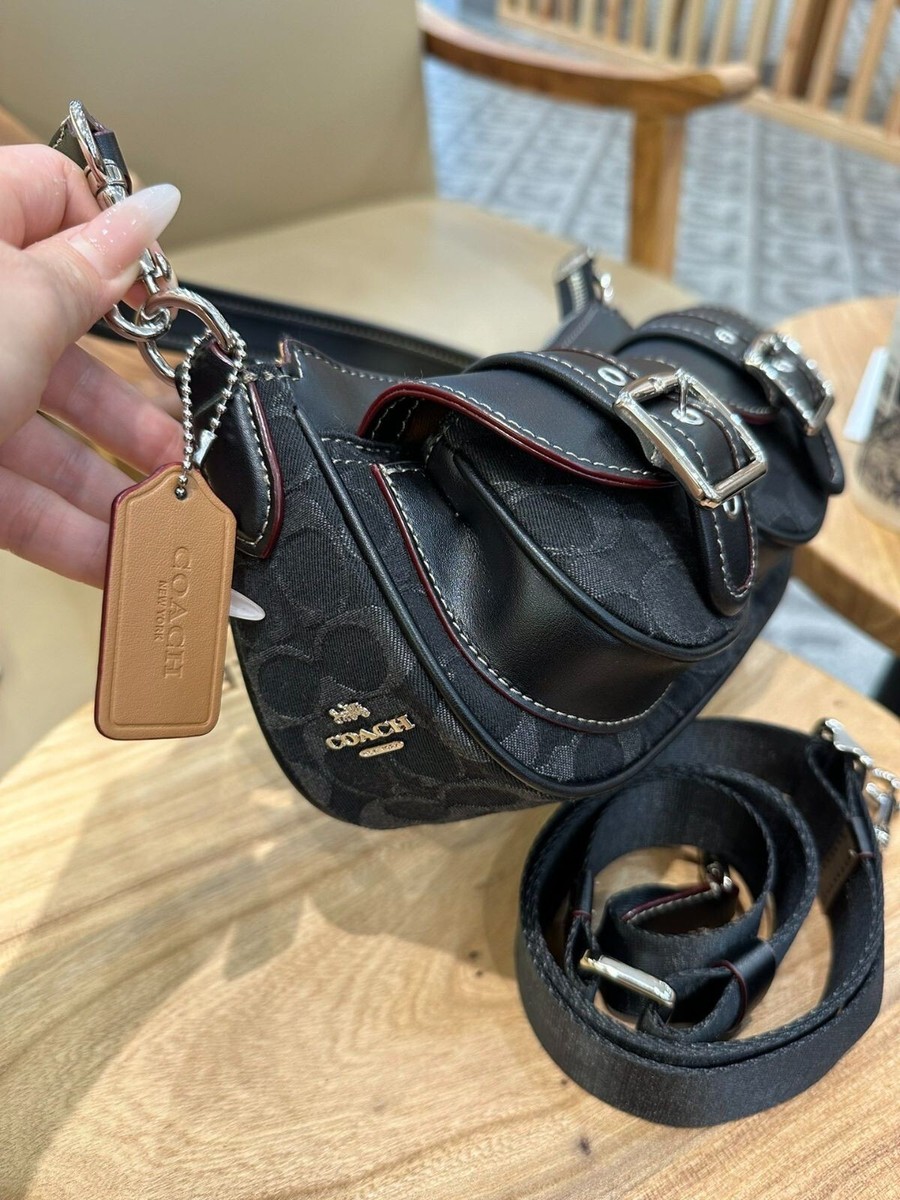 バッグ Coach Ashton Baguette Bag Denim Leather COACH® Outlet | Ashton Bag