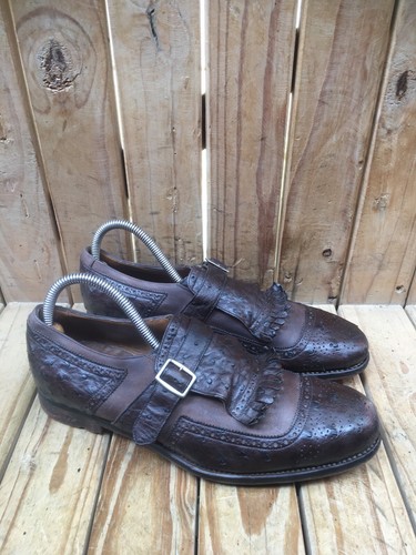 Church’s 'Shanghai' Brown Leather Monk strap Men's dress shoes Sz UK 6 AAA Us 7 - Picture 4 of 16