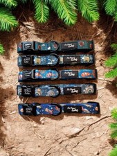 Luxury Boy Dog Collar - Rainbows, Fir cones, Nemo, Rocket Ships, Dinosaurs.XS-L