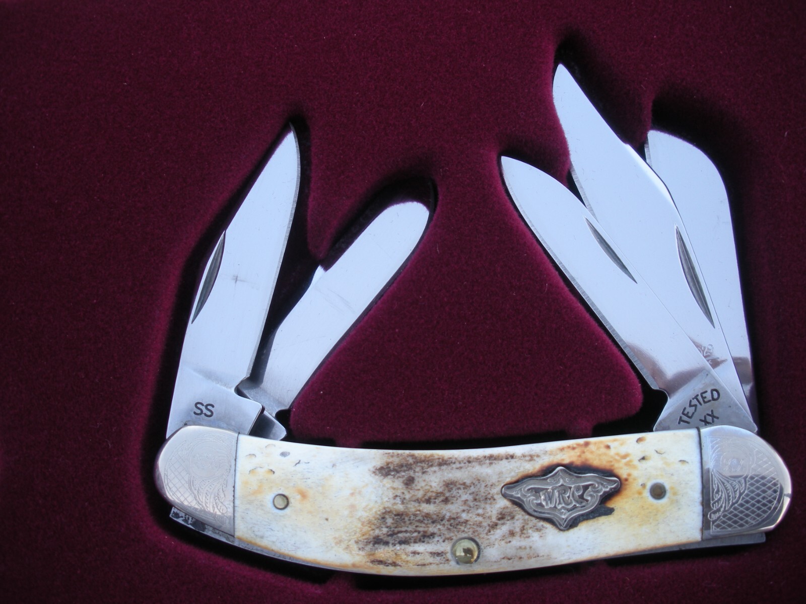 RARE CASE VOL 7 ENCYCLOPEDIA 8 PC KNIFE SET STAG SOWBELLY PEARL