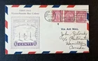 1930 Massachussetts Bay Colony Boston MA FDC 682 7a Cover Hamilton Ont Canada