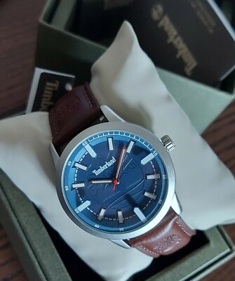 NEW Timberland Men's Blue Dial Faux Leather Watch - TBL15897JYS03 