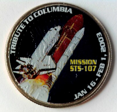 Space Shuttle Columbia - Colorized Half Dollar - Space Exploration NASA