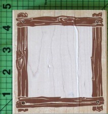 Posh Impressions Rustic Wooden Frame Z798G rubber stamp by Rubber Stampede
