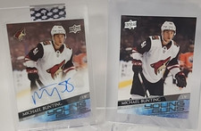 2021 Upper Deck Clear Cut Michael Bunting Young Guns Auto + #727 YG Base - MINT