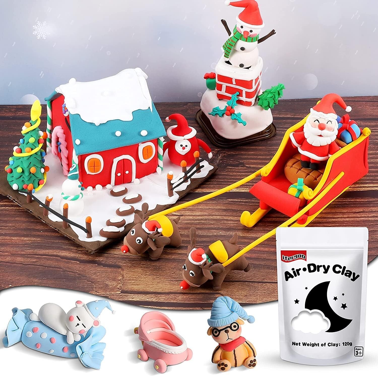 Non-Toxic White Air Dry Clay - Perfect Crafting Material for Kids' Imagination