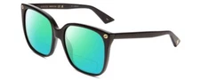 GUCCI GG0022S Lady Cateye Polarized BIFOCAL Sunglasses Black Gold 57mm 41 OPTION