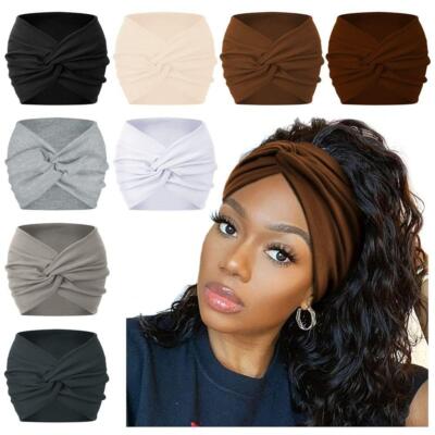 Twisted Extra-large Wide Turban Headbands for Women: Workout & Hair Accessories