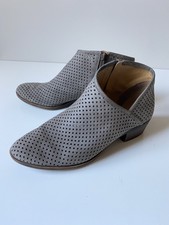 women's crissy laser cut heeled ankle booties