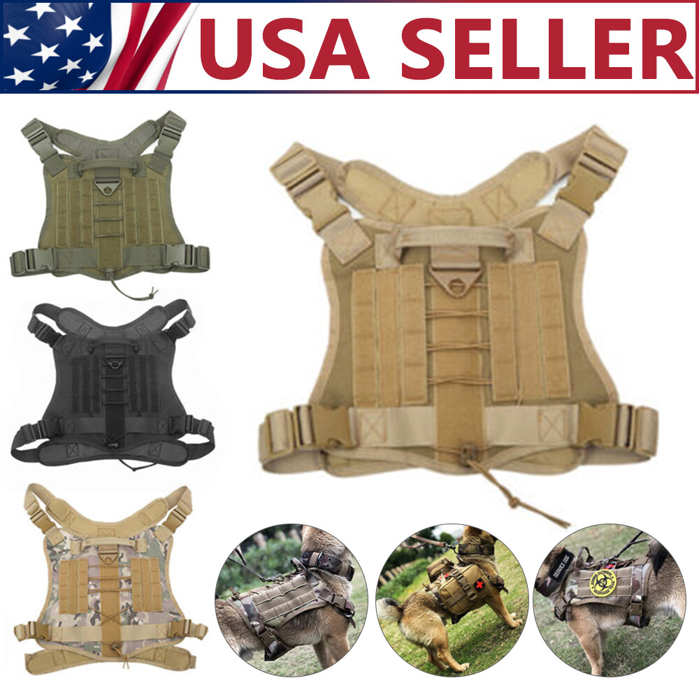 Tactical Dog Vest US Working Dog Military Harness Training Dog Vest Working  Dog