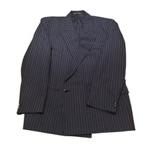 Vintage Brook Taverner Boating Blazer 42 Regular Blue Stripe Wool Jacket Mod