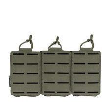 IDOGEAR Tactical LSR 556 Mag Pouch Triple Mag Carrier MOLLE Pouch Laser Cut Camo