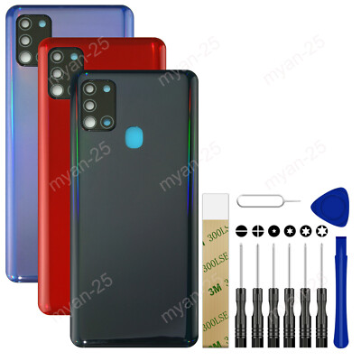 Back Door Battery Cover + Camera Lens For Samsung Galaxy A21s SM-A217M/DS