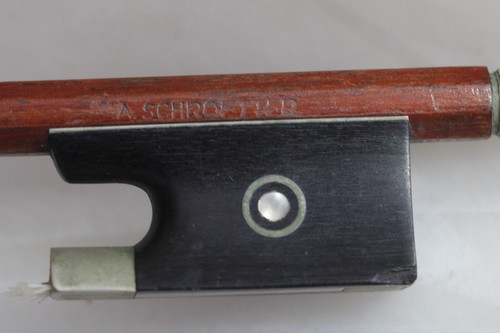 Vintage Marked A. SCHROETTER GERMANY Violin Bow for Repair - Picture 3 of 14