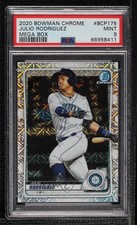 2020 Bowman Chrome Prospects Mega Box Mojo Refractor Julio Rodriguez PSA 9 0i1b