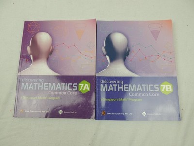 Dimensions Math 7A 7B Textbook Singapore Math Homeschooling Book Set 2 Grade 7