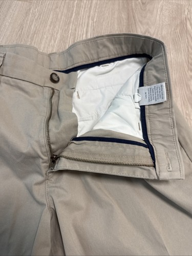 Croft & Barrow khaki beige klassische Passform Stretch plissiert Anzughose Herren 32 x 30 - Bild 4 von 9