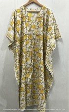 100 Cotton Long Beach Maxi Kaftan Dress Caftan Kimono for women, Handmade Dress
