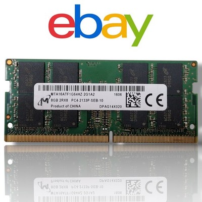   Micron 8GB DDR4 2133MHz SO-DIMM Laptop RAM PC4-2133P 2Rx8   #2075