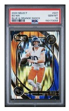 2024 Panini Select Bo Nix Blue & Orange Shock /35 Psa 10 Color/Jersey Match!!!