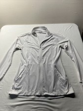 Athleta white track jacket S