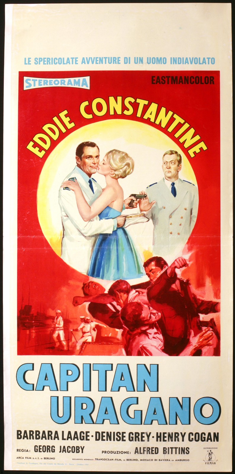 Locandina originale film Capitan Uragano (1960) - Regia di Georg Jacoby