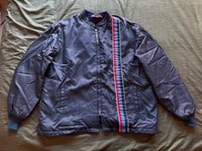 Vintage 70’s Great Lakes Sportswear Racing BMW Stripe Jacket Size XL USA Fleece