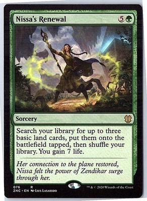 Nissa's Renewal Commander: Zendikar Rising 76 Near Mint