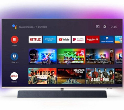 Philips 55PUS9435 55 Zoll LED 4K UHD HDR Smart TV mit Ambilight, Silber