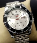 Vintage Seiko 5 Automatic Watch for Men Silver Arabic Dial Working Perfectly