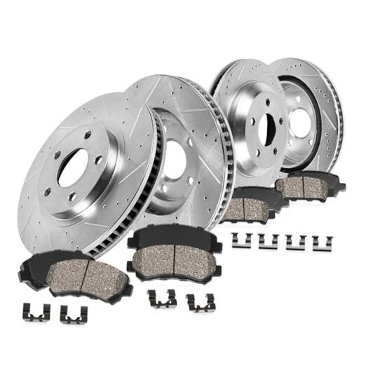 Performance Drilled Slotted Brake Rotors Kit