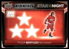 2021-22 UD Credentials #3S-9 Tyler Bertuzzi Star of the Night: Third Star