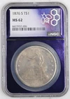 1876-S Trade Dollar – NGC MS62 – Beautiful Mint State Example