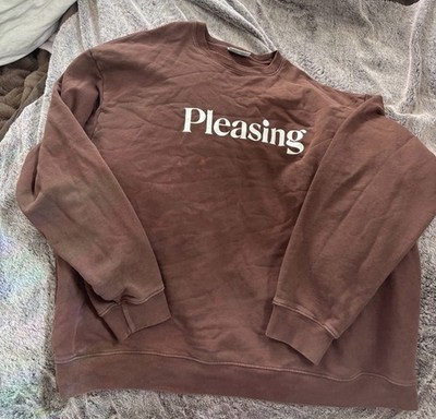 Harry Styles Pleasing Brown Crew Neck Sweatshirt Long Sleeve 