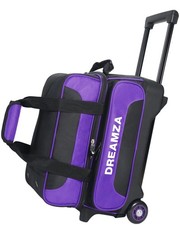 DREAMZA 2 Ball Bowling Bag with Wheels Roller, Double Tote for Men  Women
