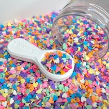FAKE 5MM Mixed Color Heart Polymer Clay Sprinkle Mix NOT EDIBLE D30-01