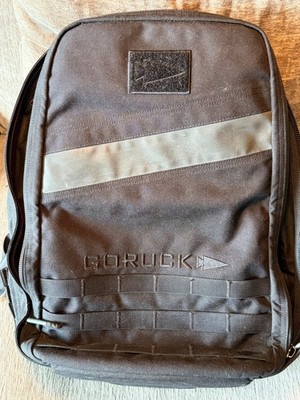 GORUCK Rucker 4.0 25L Training Rucksack Backpack Black/Orange w/padded hip-belt