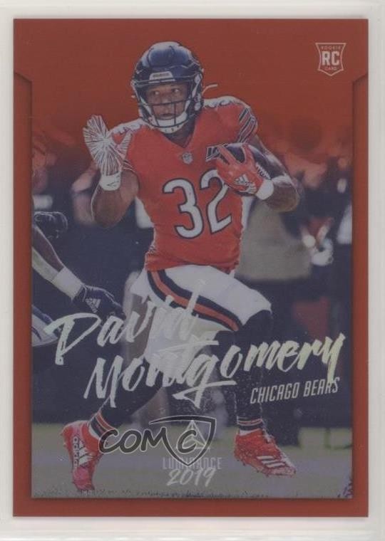 2019 Chronicles Luminance Update Rookies Red 67/99 David Montgomery #206 RC 8d4