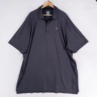 Callaway Polo Shirt Mens 2XLT Black Grey Micro Check Opti Dri Stretch Golf Top